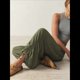 thumbnail image 4 of Pantalones Harén para Mujer, Pantalones de Estar por Casa con Dos Bolsillos Verde M, 4 of 8