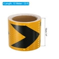 thumbnail image 2 of Unique Bargains Reflective Tape, 4' x 33 FT Arrow Waterproof Adhesive Safety Tape, Yellow Black, 2 of 6