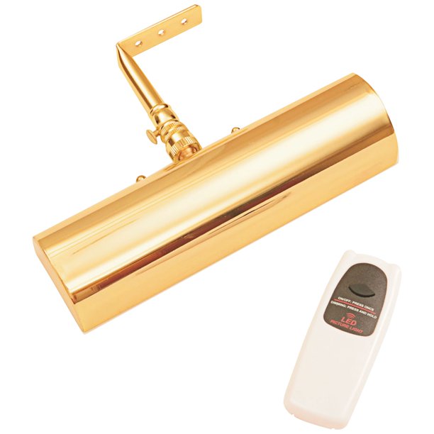 Concept Lighting Slimline 8" Wide Polished Brass Cordless LED Picture