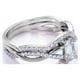 thumbnail image 3 of JeenMata Conjunto Nupcial de Moissanita de Corte Esmeralda de 1 Quilate - Conjunto Nupcial - Anillo Clásico - Anillo de Tres Piedras - Oro Blanco de 18 K sobre Plata, 3 of 6