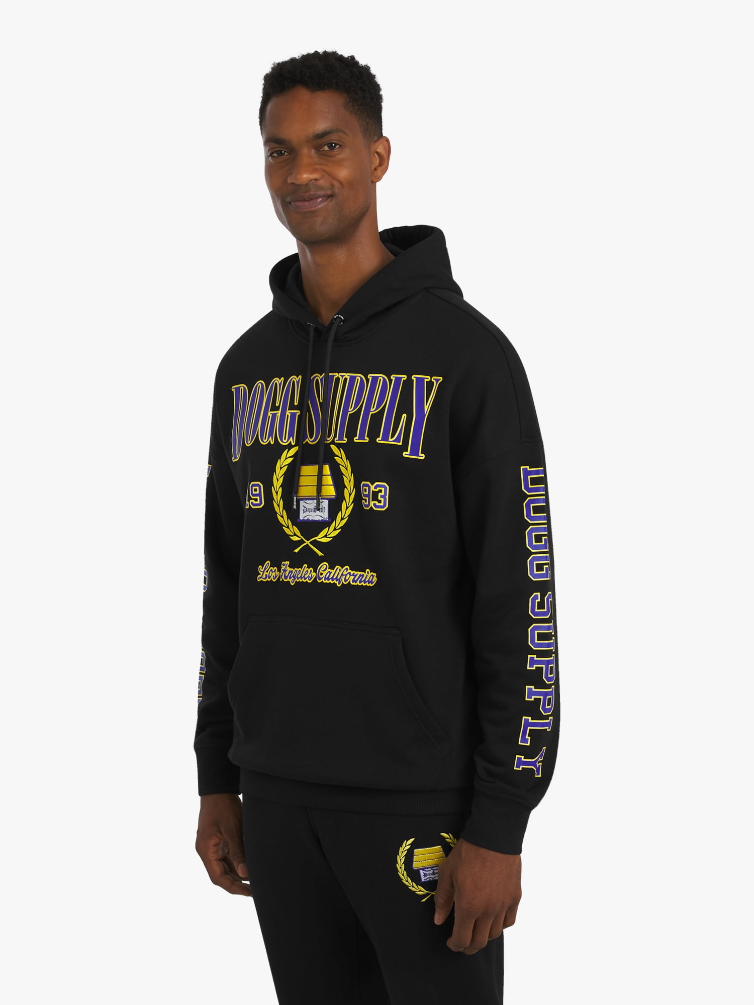 Dogg Supply by Snoop Dogg All-Gender Young Men's and Women's Collegiate Sweatshirt Hoodie, Sizes XS - 5XL