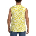 thumbnail image 4 of Kdxio Daisies Flowers for Men's Muscle T-shirt,Sleeveless for Workout Running Athletic Gym Lounge Casual, 4 of 7