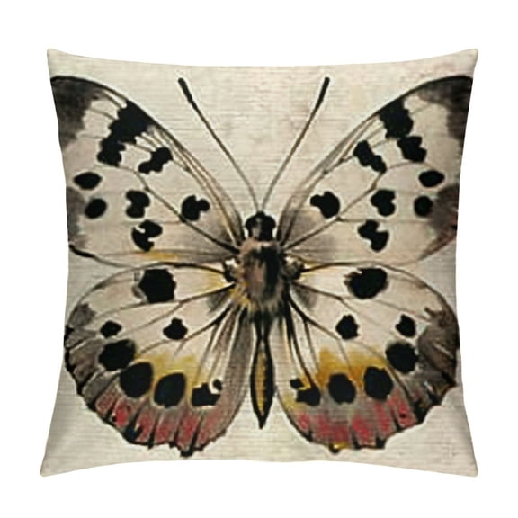 Retro Vintage Butterfly Pillow Covers Lumbar Pillowcase Rectangle Throw Pillow Cases Floral Pillows Butterflies Decorative Pillows for Sofa Couch Living Room Outdoor