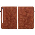 thumbnail image 2 of Case for Samsung Galaxy Tab S9/S8/S7, Flower Pattern PU Leather Multi-Angle Viewing Stand Shockproof Flip Case with Card Slot, Magnetic Clasp, Pencil Slot, for Galaxy Tab S9/S8/S7, Brown, 2 of 11