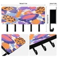thumbnail image 2 of Stylish Acrylic Key Holder Wall Mount small shelf with hooks Decorative & Functional for Home Organization Purple and Orange Leopard, 2 of 6