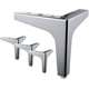 thumbnail image 1 of Patas para muebles de 7"/17,5 cm, 4 patas de metal modernas con forma de triángulo de diamante para muebles, repuesto para armario, sofá, sillón, otomana, 1 of 5
