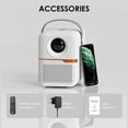 thumbnail image 4 of TFixol P10 4K Android 10 Projector with 200ANSI Lumens, 2G+16G Memory, Wi-Fi 2.4G & BT4.2, Keystone Correction, 30-150 Inch Projection, 2-3.6m Distance, USB/3.5mm Ports, Remote Included, 100-240V US, 4 of 6