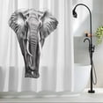 thumbnail image 2 of Elephant Fabric Shower Curtain Animal White Washable Shower Curtains for Bathroom, Waterproof Bath Curtain with Hooks Home Decor 72x84in, 2 of 8
