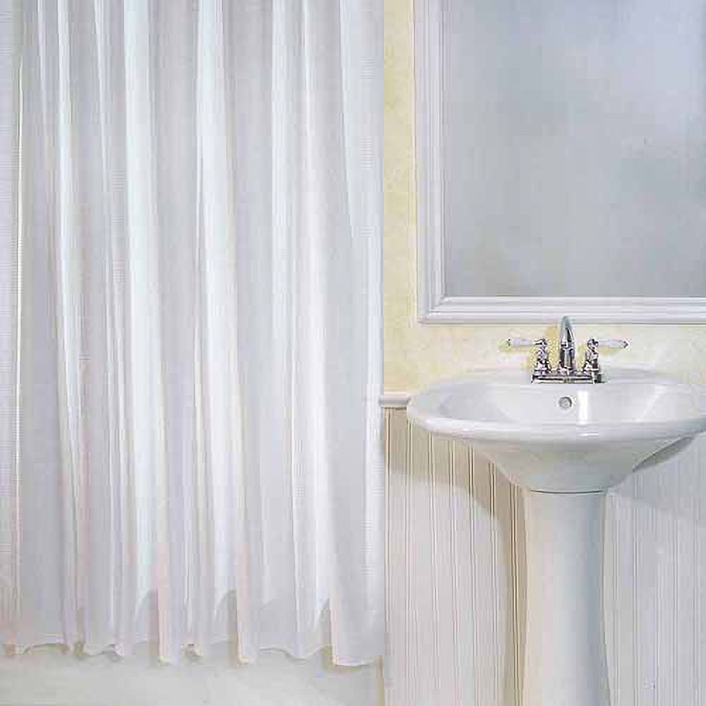 InterDesign York Fabric Shower Curtain, Standard, 72" x 72", White - image 2 of 6