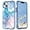 Marble Blue, variant on Case for iPhone 12,Plating Marble Military Grade Rugged Heavy Duty Full Body 3 in 1 TPU PC Portection Shockproof Protective Phone Case for iPhone 12,6.1 inch 2020 (Marble White)