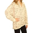 thumbnail image 2 of American Eagle Womens Leopard Sweatshirt, Beige, Large, 2 of 5