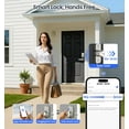 thumbnail image 3 of Veise Wifi Fingerprint Smart Locks for Front Door with 2 Lever Handle Set, Keyless Entry, Electronic Digital Keypad Deadbolt, App Control, Auto Lock, Easy to Install, Satin Nickel, 3 of 9
