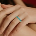 thumbnail image 5 of TriJewels 0.63 ctw Turquoise (3.00 mm) 9 Stone Wedding Band in 10K Yellow Gold, 5 of 6