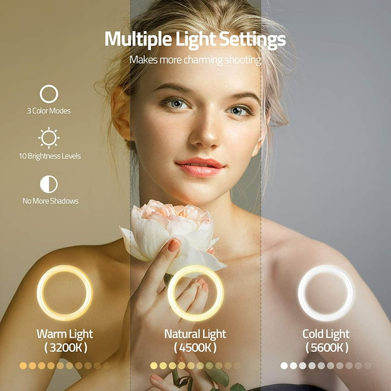 Anello Luce Con Treppiede 12" UBeesize - Per Selfie, Live Streaming, YouTube - Foto 6