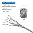 thumbnail image 6 of 98Ft(30M) Wire Rope 304 Stainless Steel Cable 3/64"(1mm) Vinyl Coated with 6Pcs Aluminum Sleeves Transparent, 6 of 7