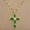 Green, variant on Temperament And Fully-jewelled Cross Necklace