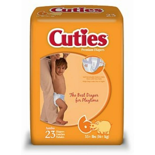 Cuties Baby Diapers, Size 6, 23 Diapers