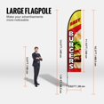 thumbnail image 4 of STAWAY Kit de Drapeau à Plumes pour Restaurant Burger de 16,3 Pieds - Drapeau Durable avec Mât et Piquet de Sol - Outil Publicitaire Extérieur Accrocheur, 4 of 9
