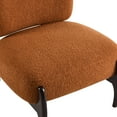 thumbnail image 4 of 25.5" Lounge Chair With Solid Wood - Orange Boucle Fabric Comfortable For Home (living Room, Bedroom, Office Modern Spacious Seating Relaxation In Living, 4 of 6