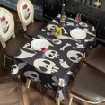 thumbnail image 2 of Spooky Halloween Icons Pattern Rectangle Tablecloth 60"x102",Waterproof Polyester Rectangle Table Cloth, Wipeable Spillproof Polyester Tablecloth for Dining, Camping, Indoor and Outdoor, 2 of 6
