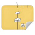 thumbnail image 3 of Spring Blooms on Yellow Dish Drying Mat for Kitchen, Quick Drying Absorbent Soft Durable 16" x 18", 3 of 10