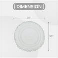 thumbnail image 4 of Better Trends Chic Round Bath Mat, 30" Diameter, 100% Cotton with Crochet Border, Water Absorbent, Ideal for Half Baths and Powder Rooms, Machine Washable, White - Lilly Crochet Collection, 4 of 6