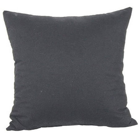 Mainstays Microfiber Twill Accent Decorative Throw Pillow, 16" x 16", Black