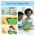 thumbnail image 6 of PicassoTiles PTQ107 Magnetic Tile Ninja Dojo Building Set, 3D STEM Learning Toys for Kids Ages 3+, Two-Sided Interior & Exterior Designs, 4 Ninja Characters, Educational Construction Blocks, 6 of 9