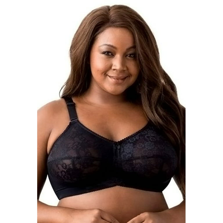 Women's Plus Size Minimizer Sleep Unlined Full Coverage Lace Wirefree Bra  44G