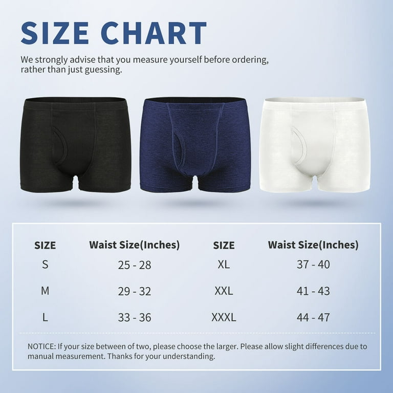Men's Incontinence Underwear 1Pack Bladder Control Briefs Washable Urinary  Underwear for Men Cotton Incontinence Briefs with Front Absorption Area 