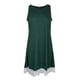 thumbnail image 2 of Vestido corto tipo túnica retro sin mangas de encaje para mujer, estilo playero informal y holgado Verde, 2 of 9