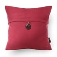 thumbnail image 3 of Phantoscope Designer's Choice Linen Trimmed Button Bundle Decorative Throw Pillow, 18" x 18", Red, 2 Pack, 3 of 3