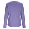 thumbnail image 4 of gbyLJF T-Shirts for Women Long Sleeve Lightweight Workout Casual Tops Solid Color V-Neck Sun Protective Shirt Quick Dry Tees, 4 of 6