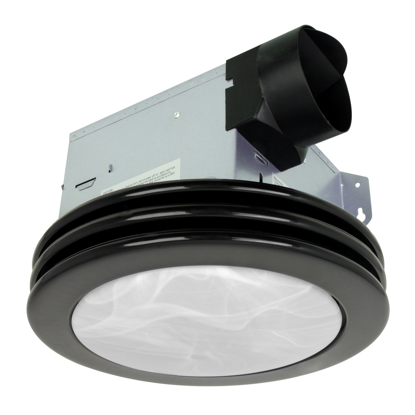 Ultra Quiet Bathroom Exhaust Fan with LED Light 80CFM 2.0 Sones Round Bathroom  Ventilation Fan with Frosted Glass Cover Matte Black - Walmart.com