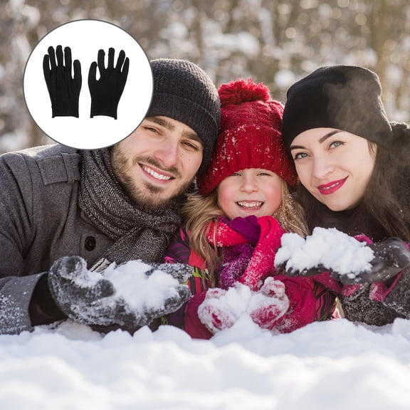 Toyandona 24Pairs Comfortable Black Cotton Gloves Protective Labour Gloves for Industrial Use and Safety