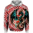 thumbnail image 2 of Sudadera con capucha de moda de otoño para hombre, sudadera con capucha con estampado gráfico genial de dragón volador para hombre, ropa Y2K, 2 of 5