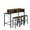 Brown, variant on UHOMEPRO Bar Table Set of 4, Modern Counter Height Table Set for 3 with LED Light and Charging Station, Rectangle Dining Table Set with 3 Saddle Stools for Dining Room Living Room, Gray