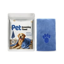 1 Pack Microfiber Dog Towels for Drying Dogs, Super Absorbent and Soft Pet Grooming Towel, Perfect Dog Drying Towels for Large, Medium or Small Dogs, Blue