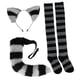 thumbnail image 3 of Conjunto de disfraz de gato, calcetines de gatito, diadema, pinza para el pelo de animal, disfraz de cosplay, orejas y cola Gris oscuro, 3 of 9