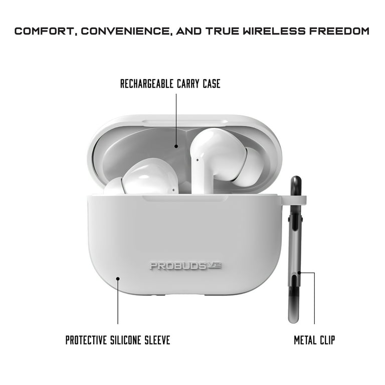 Probuds V2 – True Wireless Bluetooth Earbuds with Charging Case, Auto  Pairing & Built-in Mic