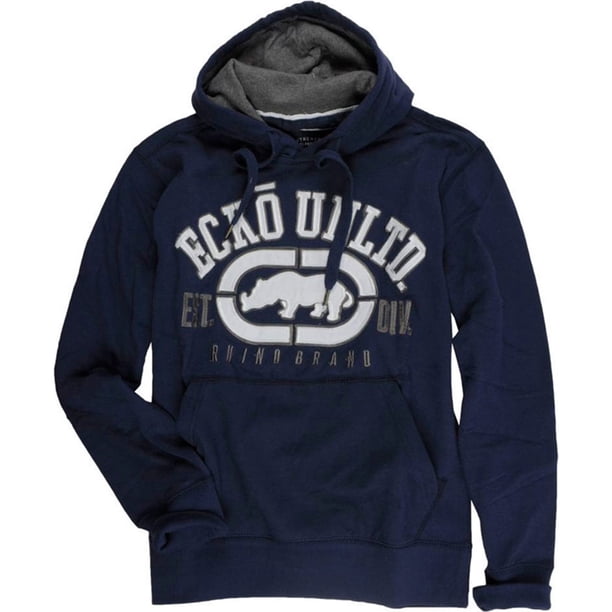 Ecko Unltd. Sudadera con capucha Rhino Arch Popover para hombre, azul, extragrande