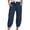 Dark Blue, variant on Women's High Waisted Straight Leg Casual Pants, Loose Fit Trousers with Tie Detail, Pure Color Comfortable Spring Summer Daily Wear Pants