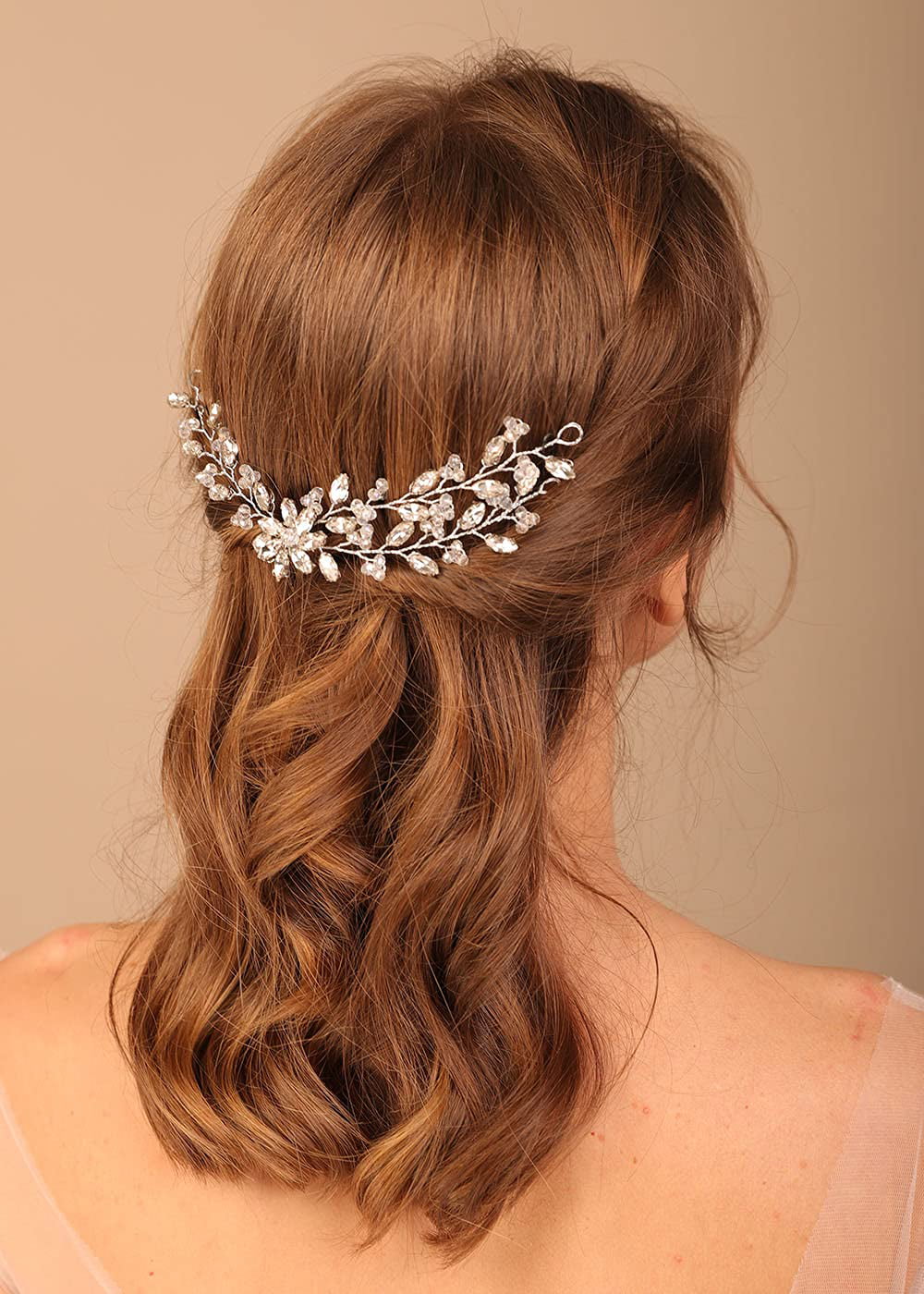 Wedding Pearl Crystal Bridal Hair Vine Headpiece Girl Fashion Hair Accessory 