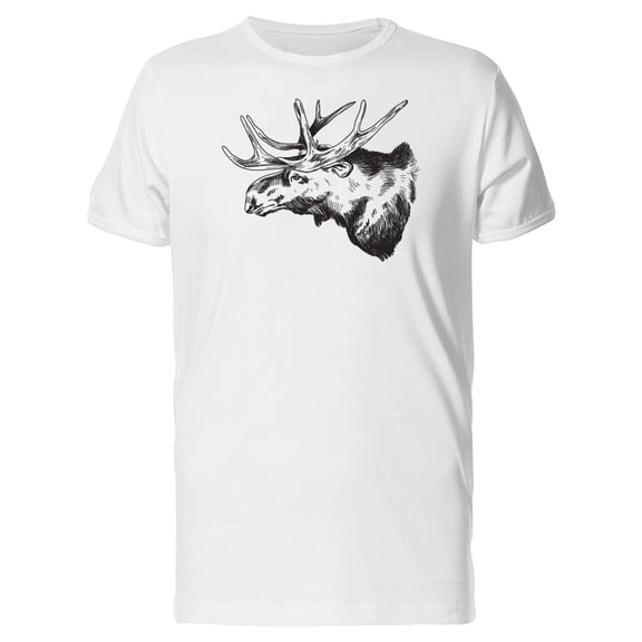 Sketch Of A Moose Head Tee Men's -Image by Shutterstock