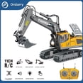 thumbnail image 2 of Excavadora de control remoto para niños, vehículo de ingeniería de 2,4G, 1:20, juguetes de camión excavadora, 2 of 4