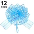 thumbnail image 1 of 12 Pcs Pull Bow Large Organza Pull Bow Gift Wrap Pull Bow With Ribbon For Wedding Gift Baskets, 6 Inches Diameter, 1 of 7