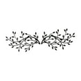 thumbnail image 3 of Escultura de pared colgante de metal con forma de hoja de árbol para sala de estar o casa de campo Negro, 3 of 9