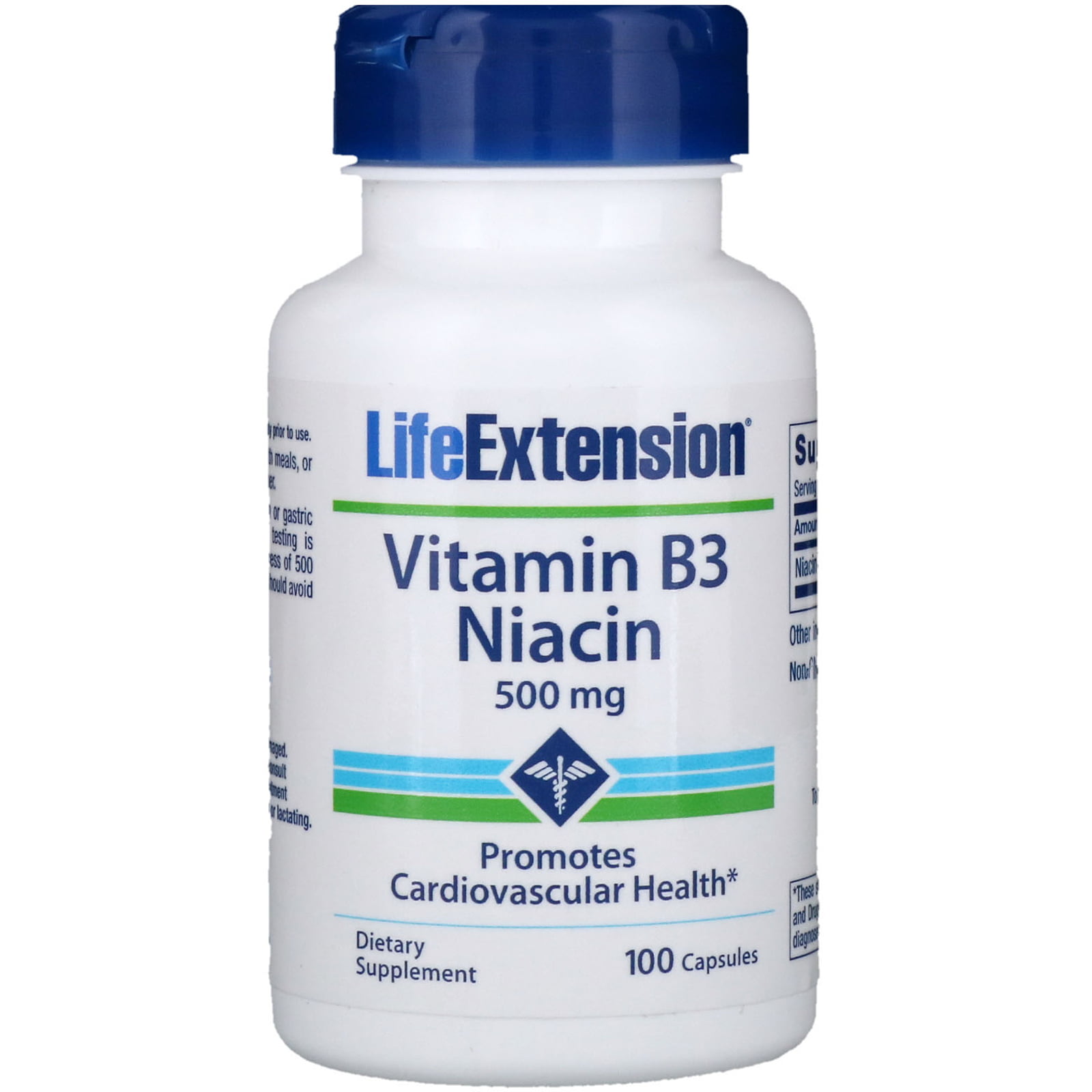 Vitamin B3 Niacin 500 Mg 100 Capsules Walmartcom