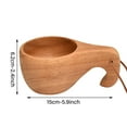 thumbnail image 3 of Cyber_Monday Deals! Byikun Portable Wooden Rubber Cup Log Color Natural Wood Coffee Tea Cup, 3 of 3