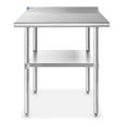 thumbnail image 2 of GRIDMANN 36 x 24 Inch Stainless Steel Table w/ Backsplash and Undershelf, NSF Commercial Kitchen Work & Prep Table, 2 of 7
